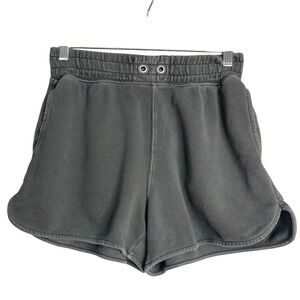 Aerie Sweat Shorts Womens XS Grey Charcoal High Rise Lounge Athleisure